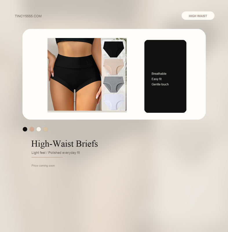 High-Waist Soft Stretch Briefs - Style K6351
