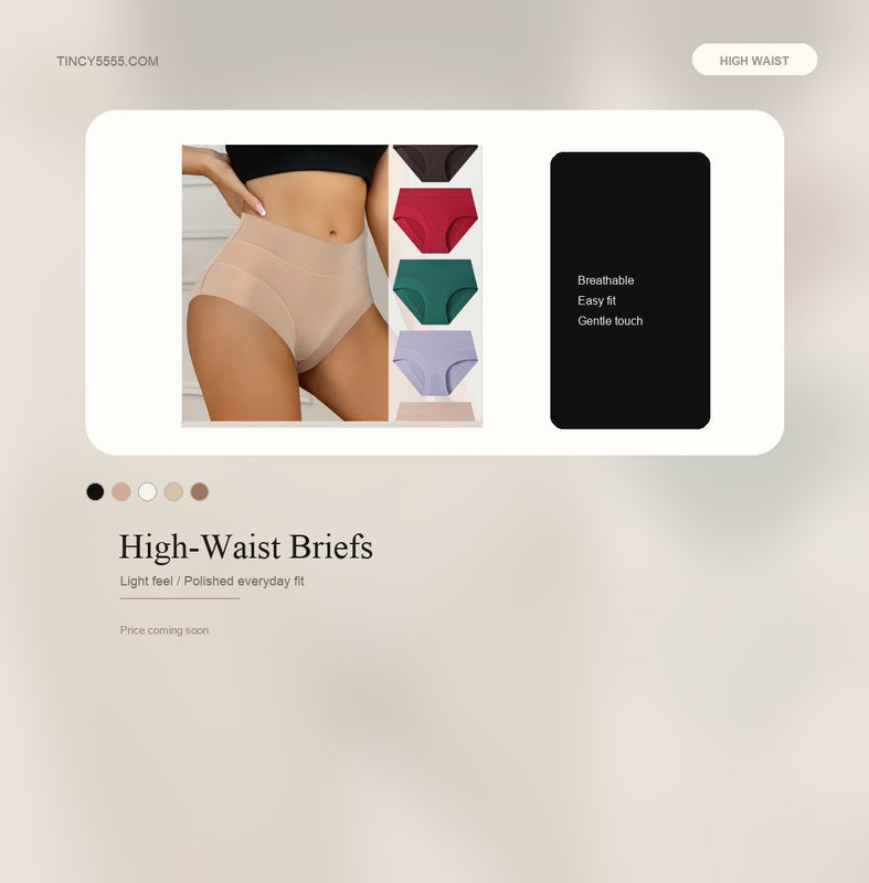High-Waist Soft Stretch Briefs - Style K6344