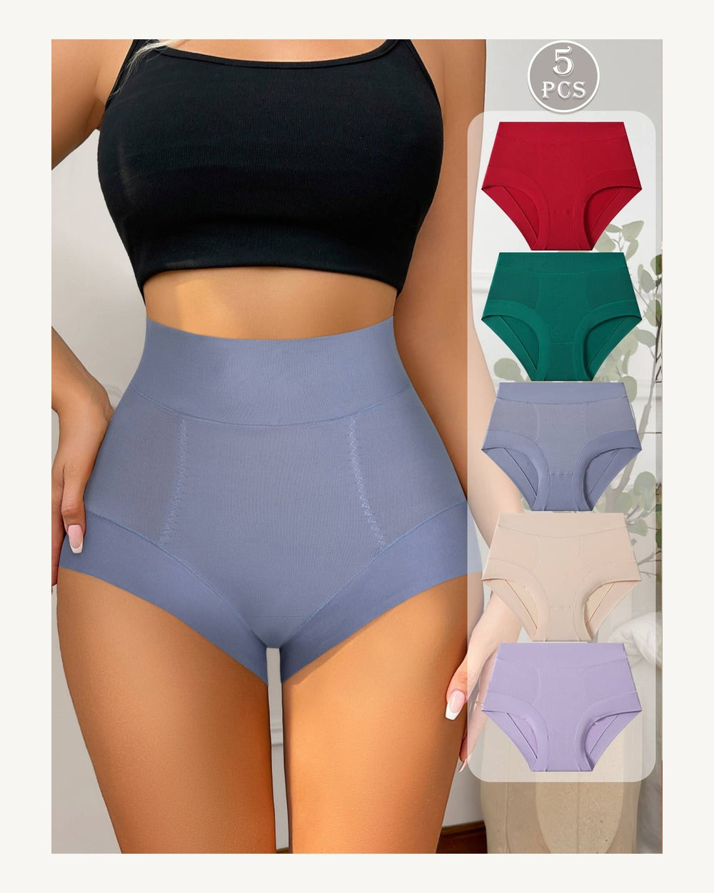 High-Waist Soft Stretch Briefs - Style K6342