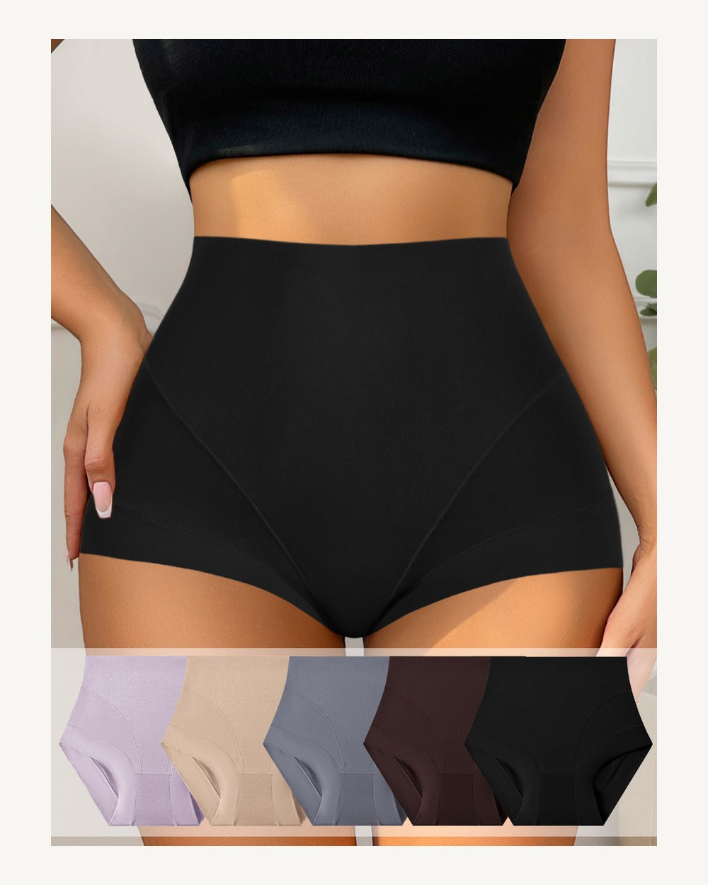 High-Waist Soft Stretch Briefs - Style K6343