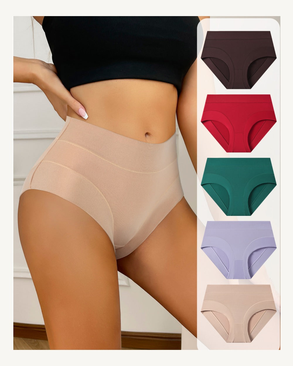 High-Waist Soft Stretch Briefs - Style K6344