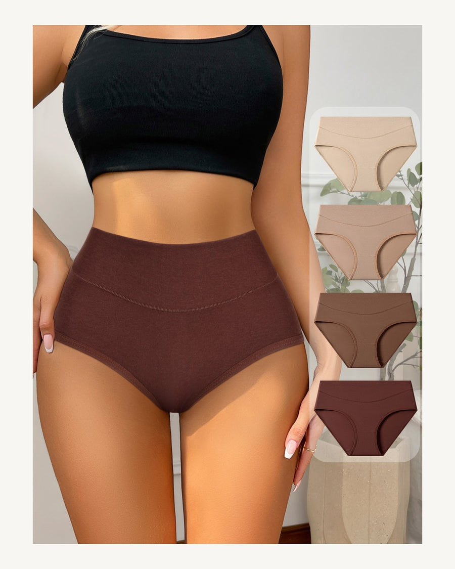 High-Waist Cotton Briefs - Style K6353