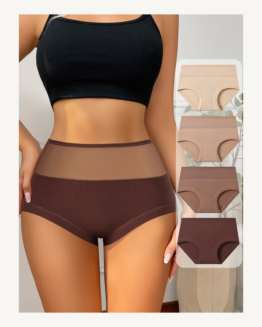 High-Waist Cotton Briefs - Style K6354
