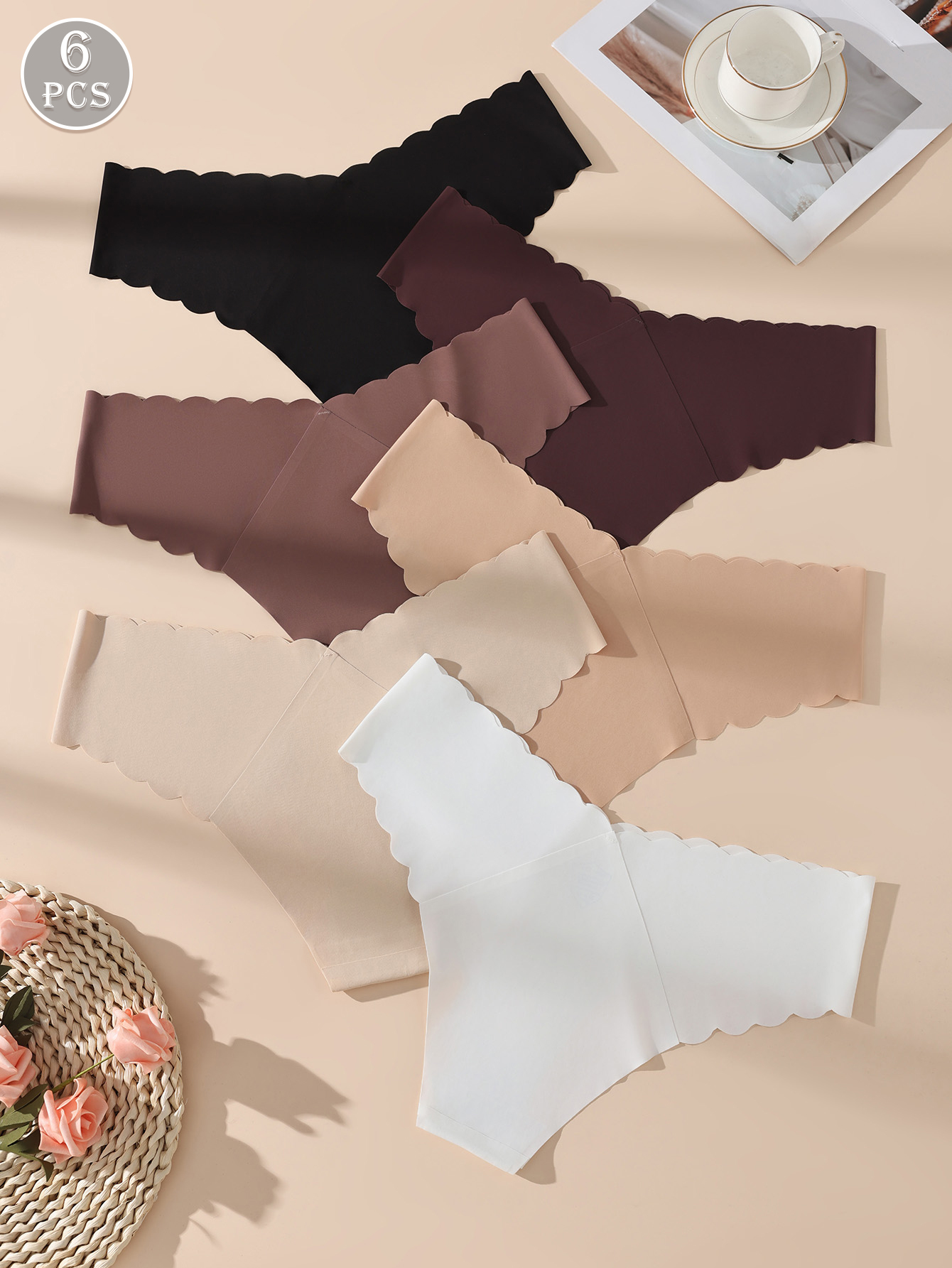 High-Waist Ice Silk Briefs - Style K6335