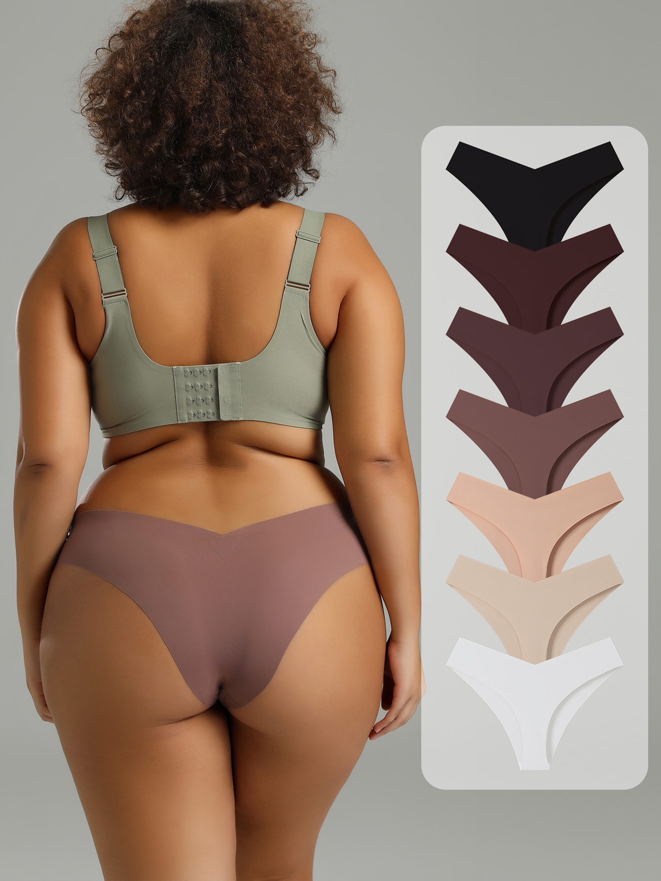 High-Waist Ice Silk Briefs - Style K6336