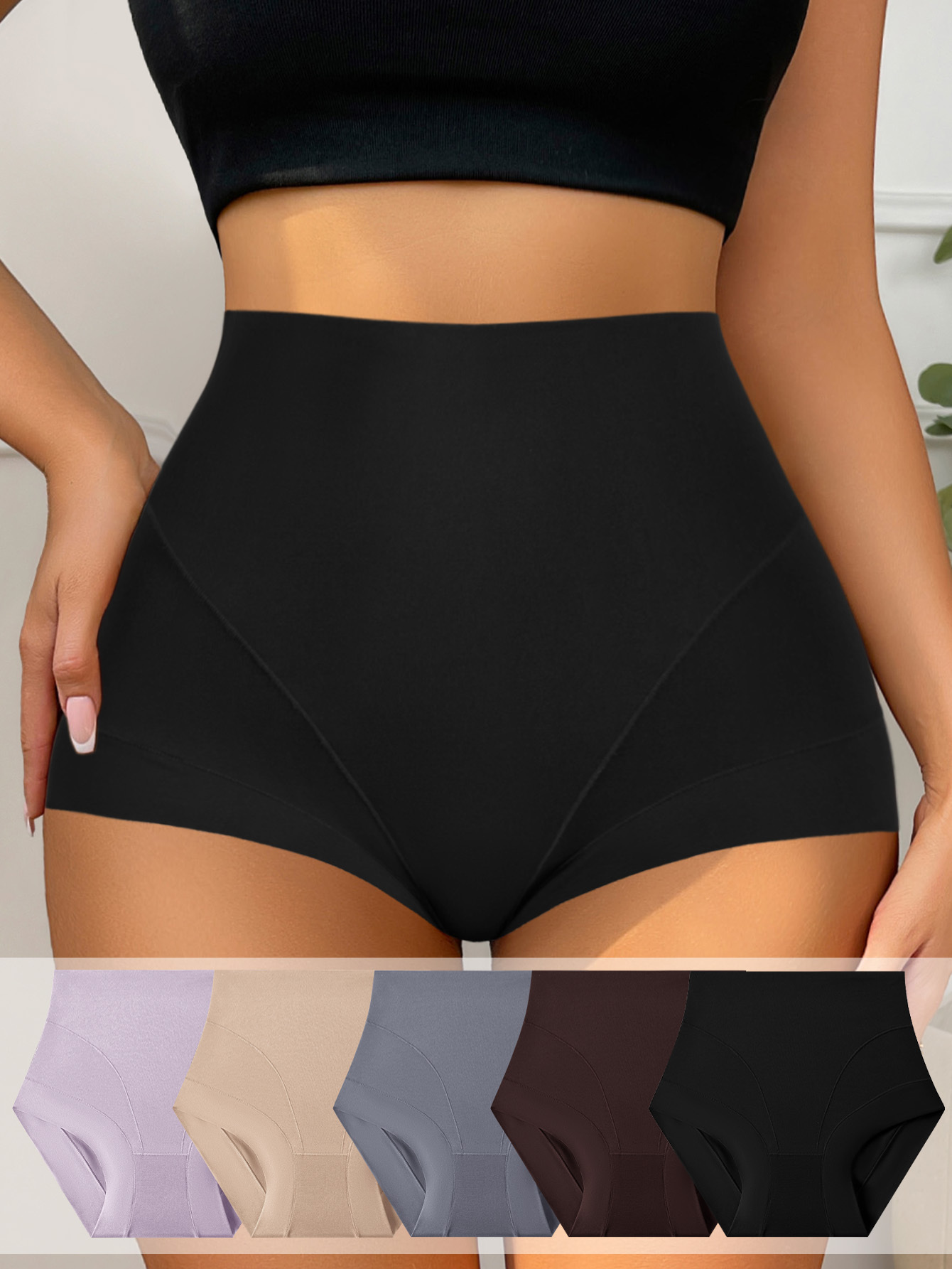 High-Waist Soft Stretch Briefs - Style K6343
