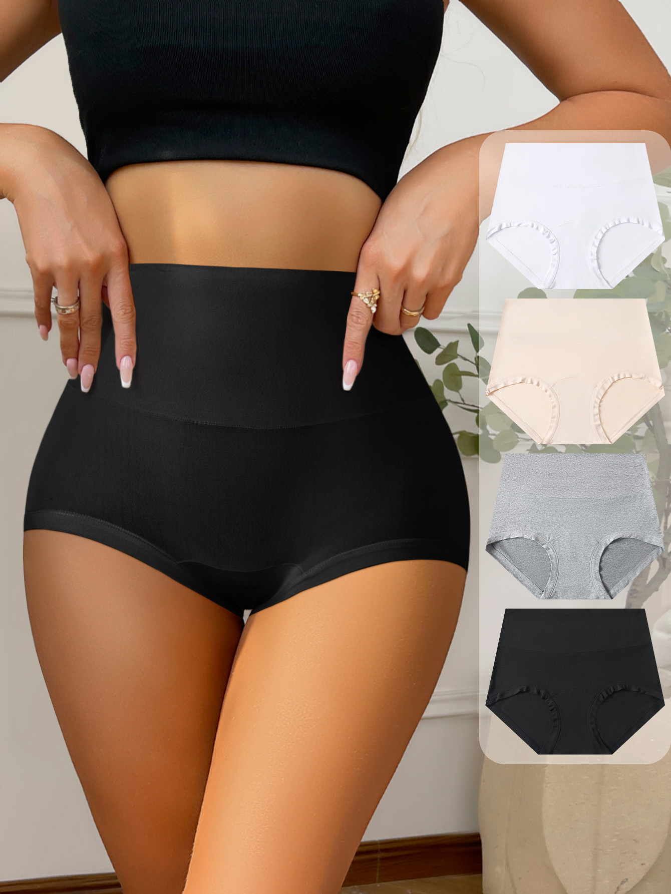 High-Waist Soft Stretch Briefs - Style K6346