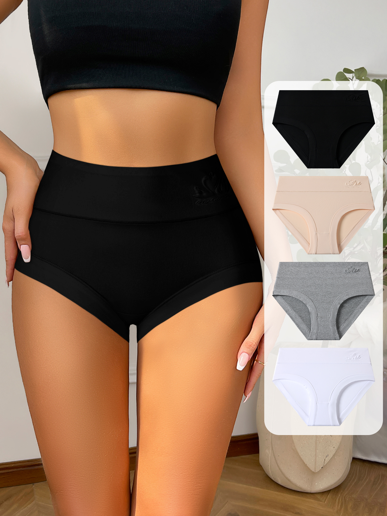 High-Waist Soft Stretch Briefs - Style K6351