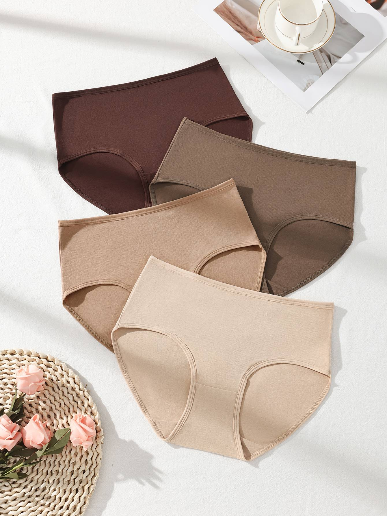 High-Waist Cotton Briefs - Style K6352